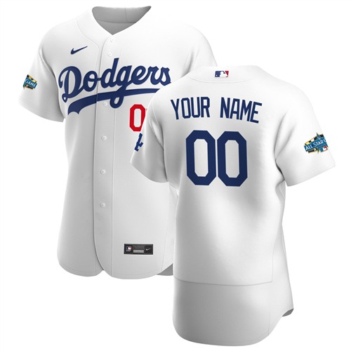 Men's Los Angeles Dodgers Customized Authentic Stitched MLB Jersey