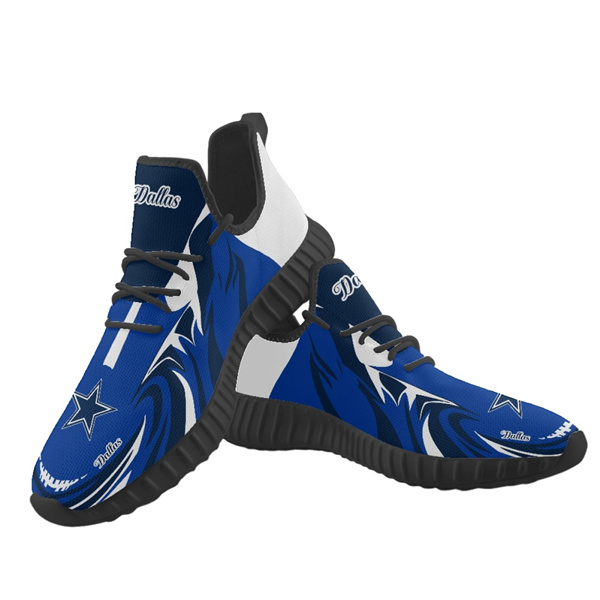 Women's Dallas Cowboys Mesh Knit Sneakers/Shoes 037