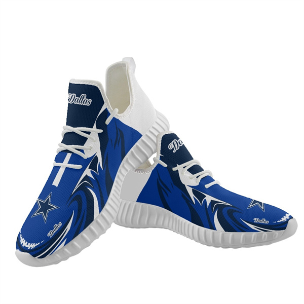 Women's Dallas Cowboys Mesh Knit Sneakers/Shoes 038