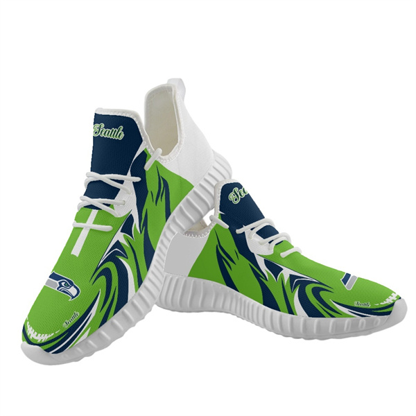 Women's Seattle Seahawks Mesh Knit Sneakers/Shoes 014