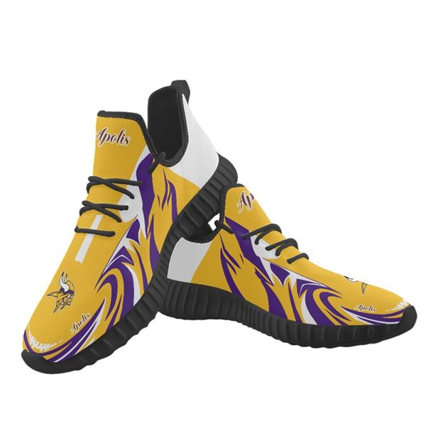Women's Minnesota Vikings Mesh Knit Sneakers/Shoes 016