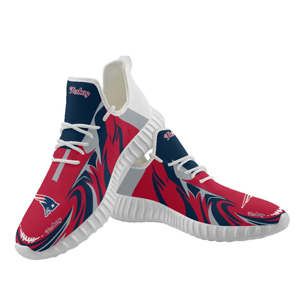 Women's New England Patriots Mesh Knit Sneakers/Shoes 021