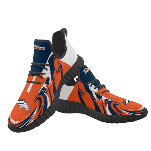 Women's Denver Broncos Mesh Knit Sneakers/Shoes 017