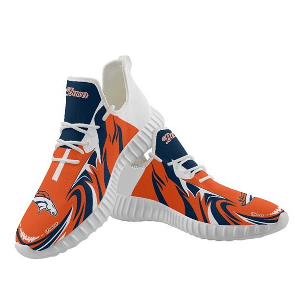 Women's Denver Broncos Mesh Knit Sneakers/Shoes 018
