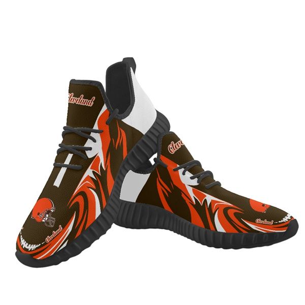 Women's Cleveland Browns Mesh Knit Sneakers/Shoes 0011