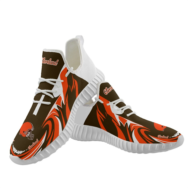 Women's Cleveland Browns Mesh Knit Sneakers/Shoes 0012
