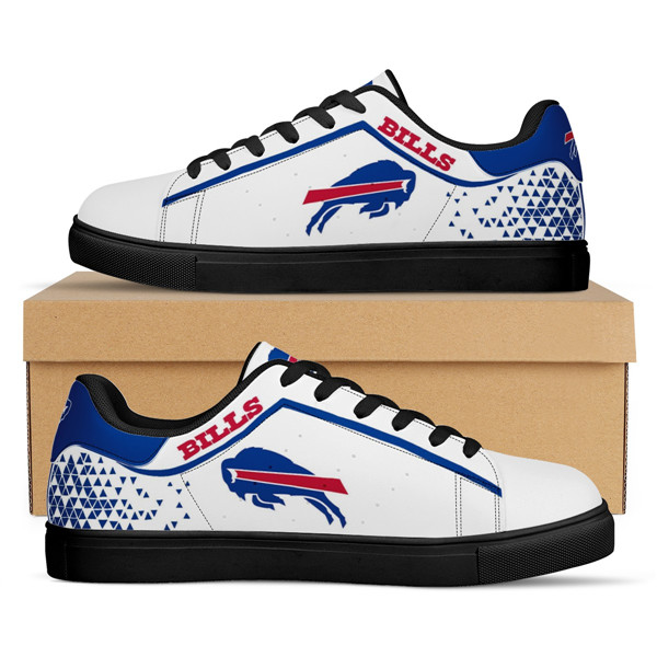 Women's Buffalo Bills Low Top Leather Sneakers 001 [NikeNFL_Bills ...