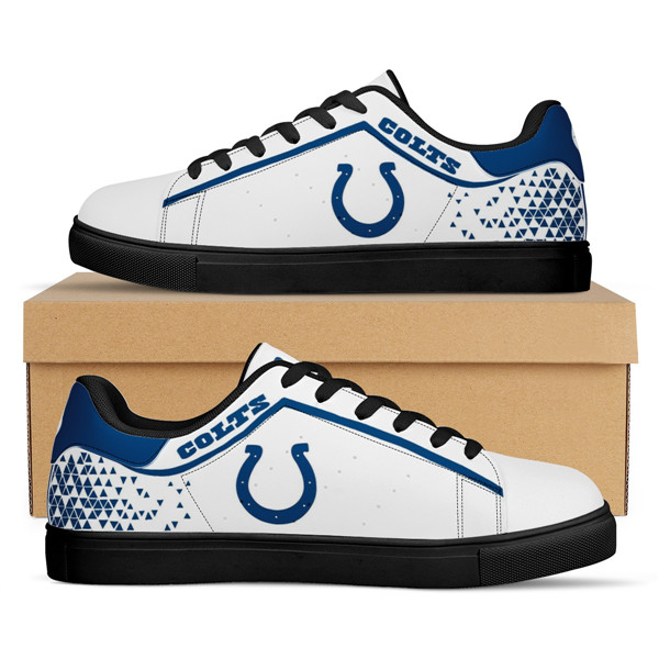 Women's Indianapolis Colts Low Top Leather Sneakers 001