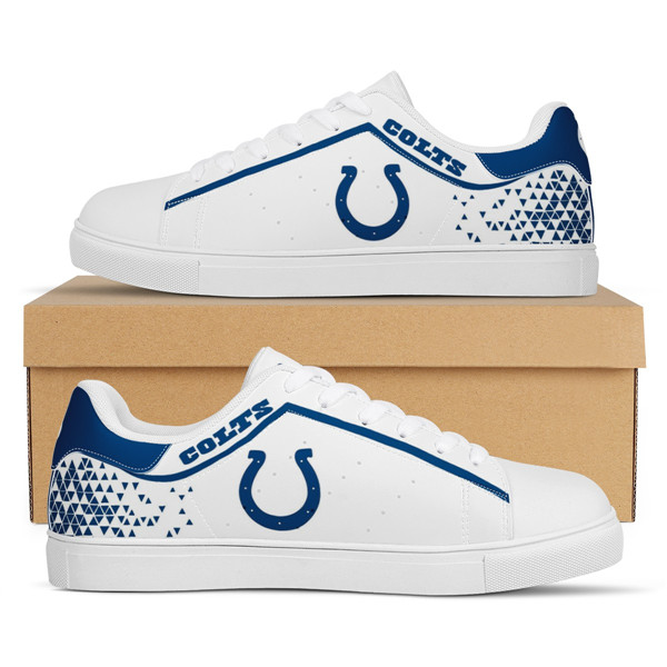 Women's Indianapolis Colts Low Top Leather Sneakers 002