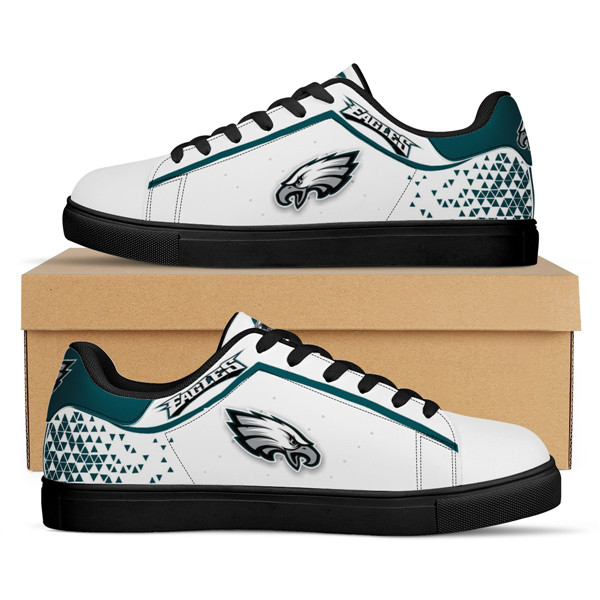 Women's Philadelphia Eagles Low Top Leather Sneakers 001