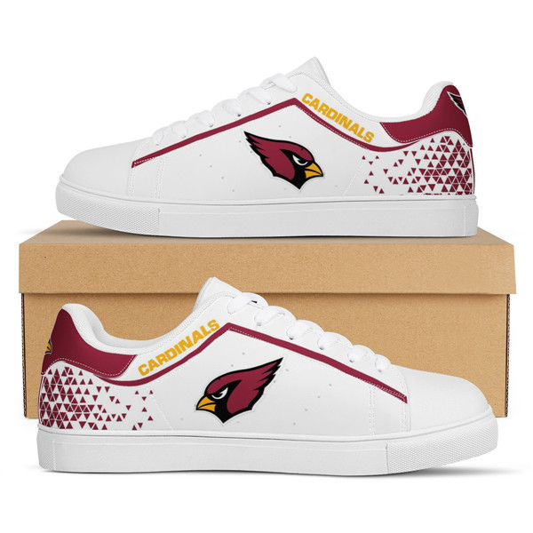 Women's Arizona Cardinals Low Top Leather Sneakers 002