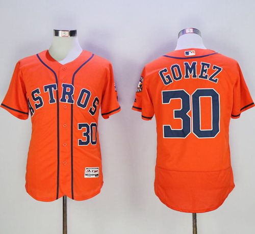 Astros #30 Carlos Gomez Orange Flexbase Authentic Collection Stitched MLB Jersey
