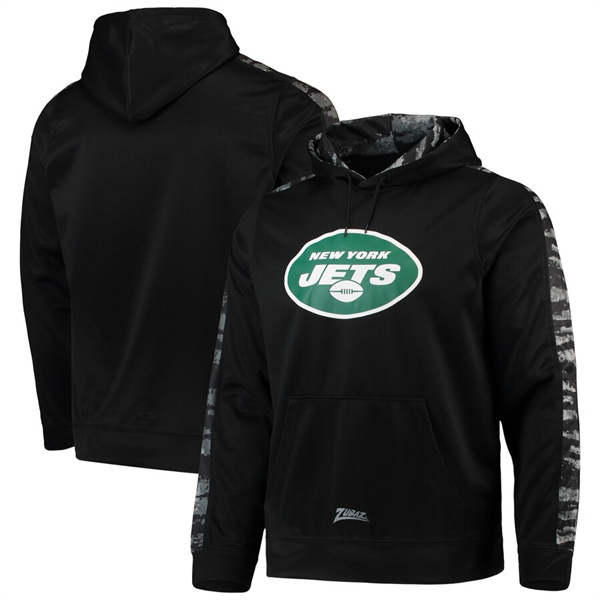 Men's New York Jets Zubaz Black Tonal Oxide Pullover Hoodie [NikeNFL ...