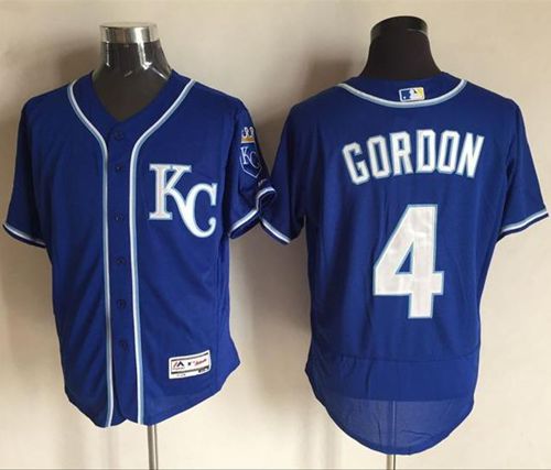 Royals #4 Alex Gordon Royal Blue Flexbase Authentic Collection Stitched MLB Jersey