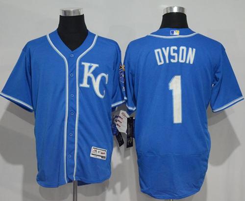 Royals #1 Jarrod Dyson Royal Blue Flexbase Authentic Collection Stitched MLB Jersey