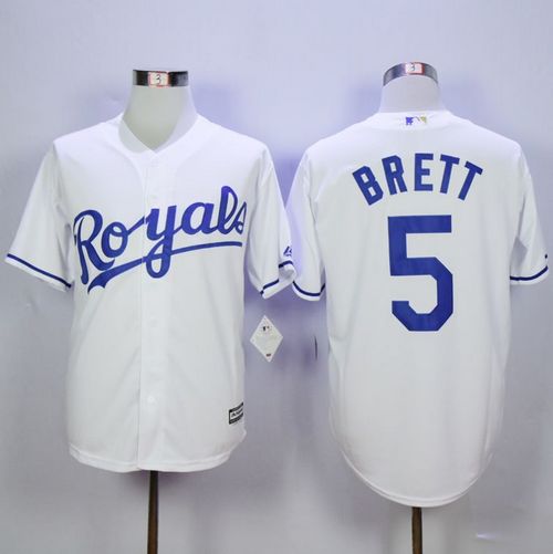 Royals #5 George Brett White New Cool Base Stitched MLB Jersey