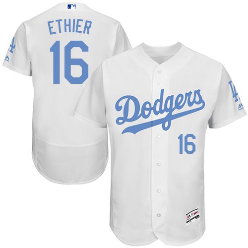 Dodgers #16 Andre Ethier White Flexbase Authentic Collection 2016 Father's Day Stitched MLB Jersey