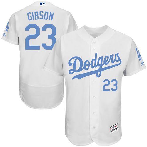 Dodgers #23 Kirk Gibson White Flexbase Authentic Collection 2016 Father's Day Stitched MLB Jersey