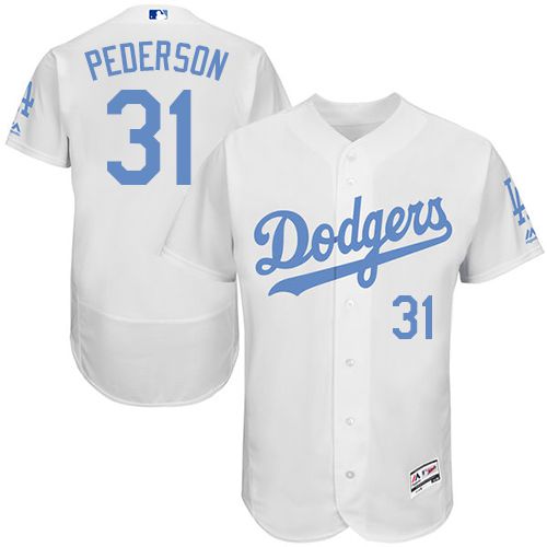 Dodgers #31 Joc Pederson White Flexbase Authentic Collection 2016 Father's Day Stitched MLB Jersey