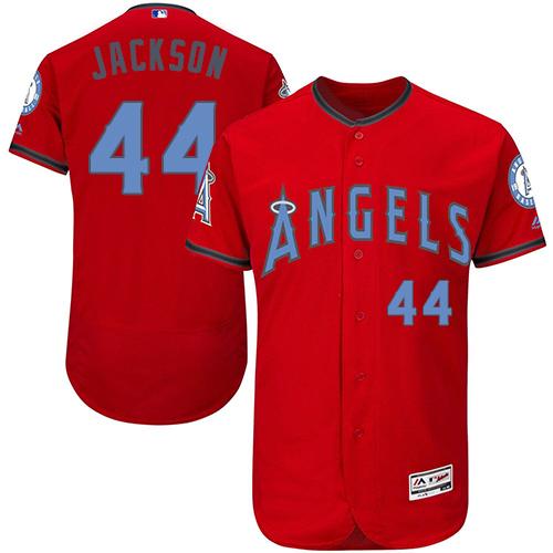 Angels of Anaheim #44 Reggie Jackson Red Flexbase Authentic Collection 2016 Father's Day Stitched MLB Jersey