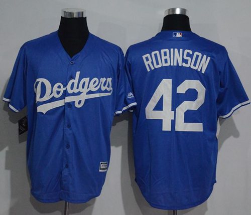 Dodgers #42 Jackie Robinson Blue New Cool Base Stitched MLB Jersey