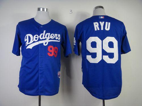 Dodgers #99 Hyun-Jin Ryu Light Blue Cool Base Stitched MLB Jersey