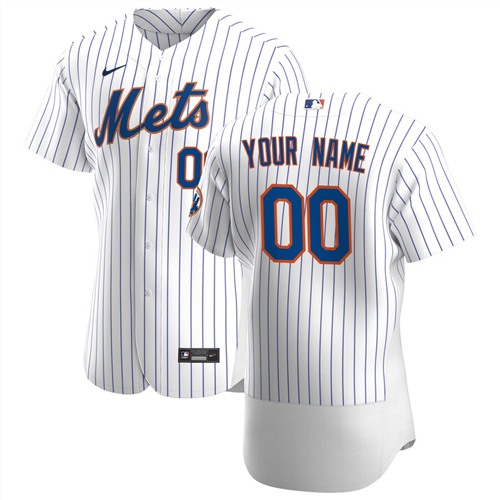 Men's New York Mets Customized Authentic Stitched MLB Jersey