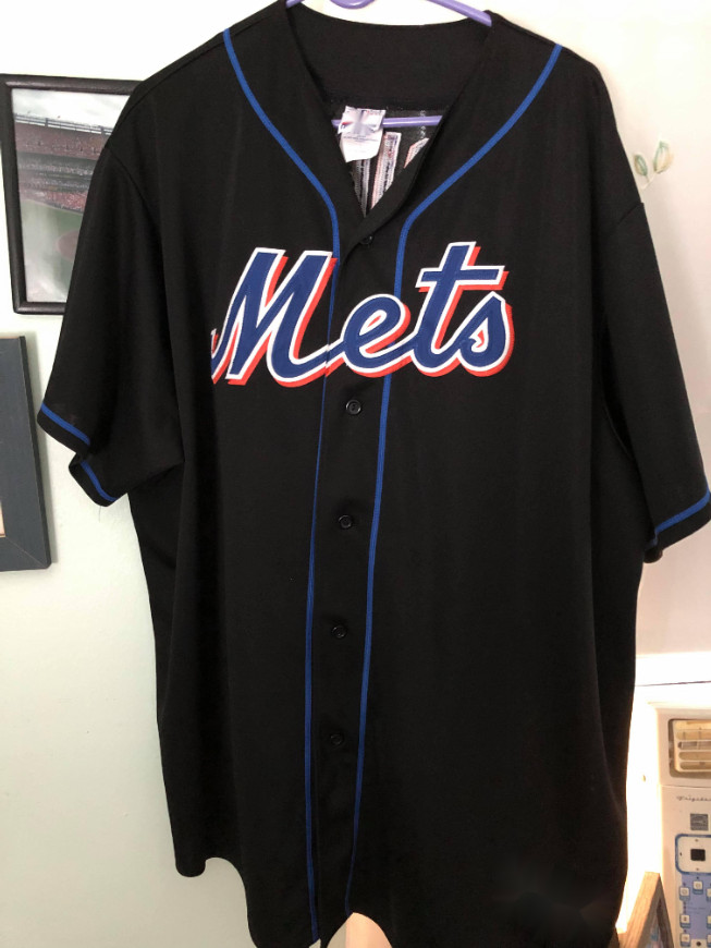 Men's New York Mets ACTIVE PLAYER Black Custom MLB Stitched Jersey