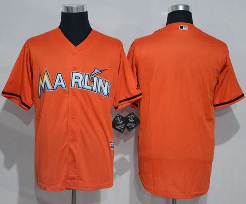 marlins Blank Orange New Cool Base Stitched MLB Jersey