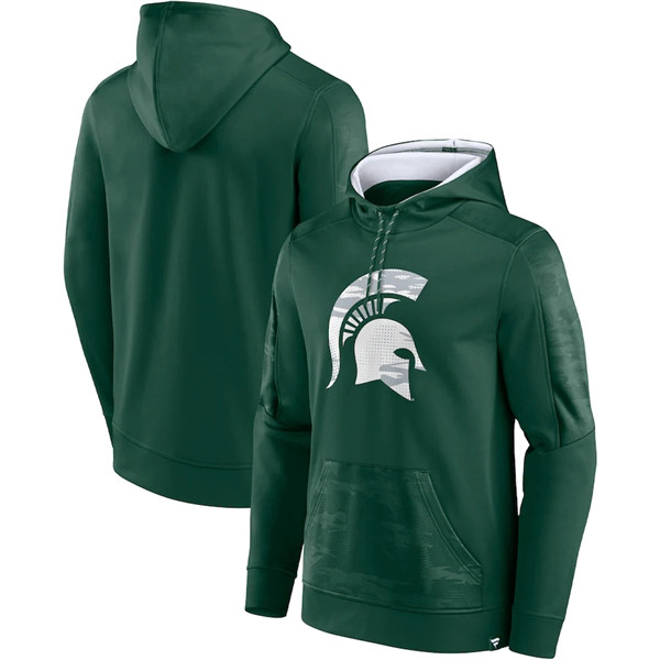 Men's Michigan State Spartans Green On The Ball Pullover Hoodie [NCAA ...