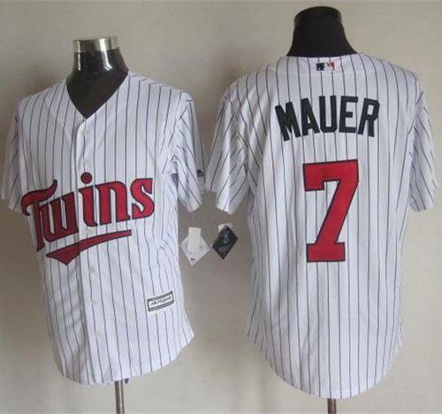 Twins #7 Joe Mauer White New Cool Base Stitched MLB Jersey