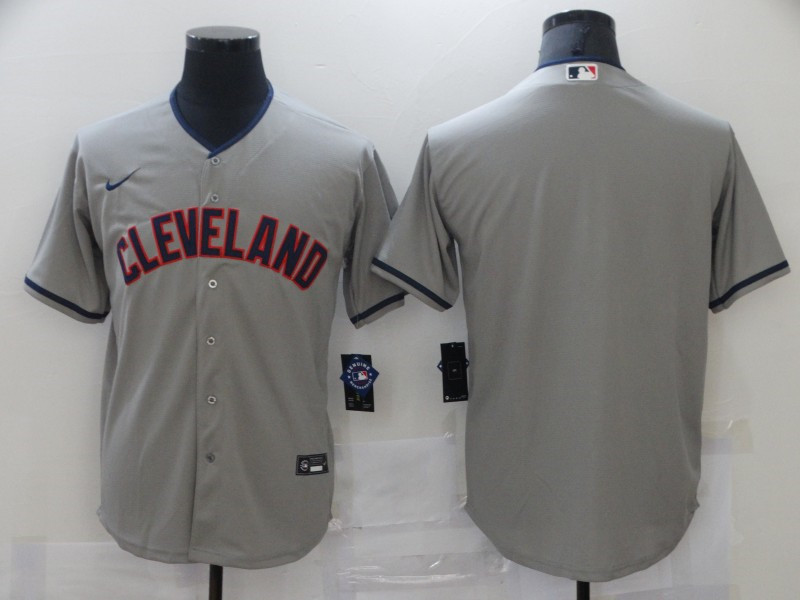 Men's Cleveland Indians Grey Cool Base Stitched MLB Jersey