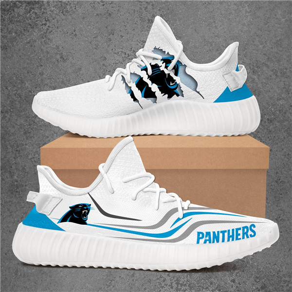 Women's Carolina Panthers Mesh Knit Sneakers/Shoes 0010