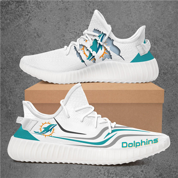 Women's Miami Dolphins Mesh Knit Sneakers/Shoes 019