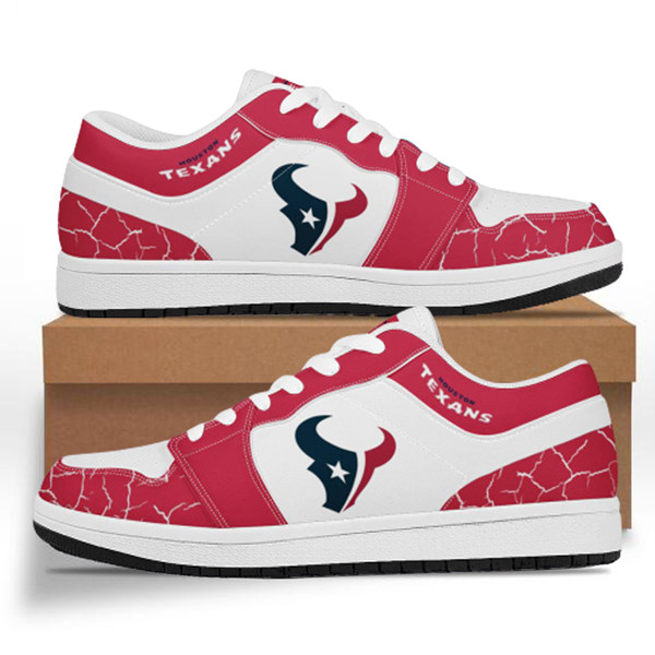 Women's Houston Texans AJ Low Top Leather Sneakers 001