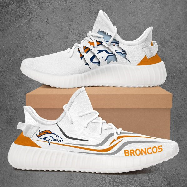 Women's Denver Broncos Mesh Knit Sneakers/Shoes 016