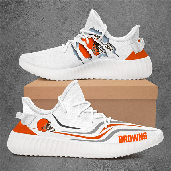 Women's Cleveland Browns Mesh Knit Sneakers/Shoes 0010