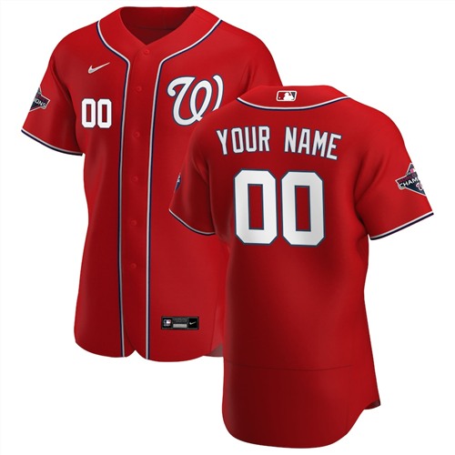 Men's Washington Nationals Customized Authentic Stitched MLB Jersey