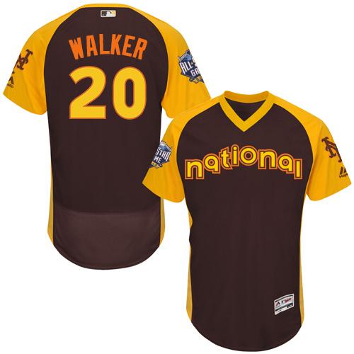Mets #20 Neil Walker Brown Flexbase Authentic Collection 2016 All-Star National League Stitched MLB Jersey