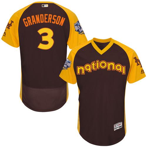 Mets #3 Curtis Granderson Brown Flexbase Authentic Collection 2016 All-Star National League Stitched MLB Jersey