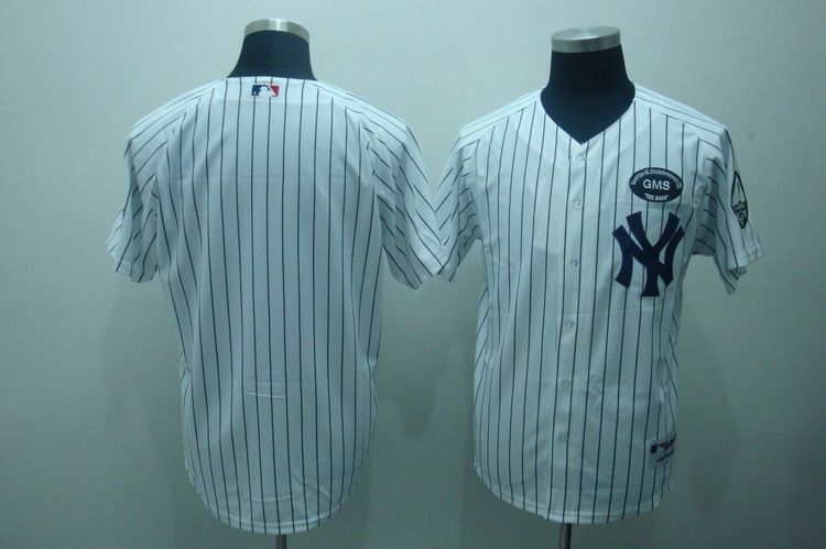 Yankees White Blank GMS "The Boss" Stitched MLB Jersey
