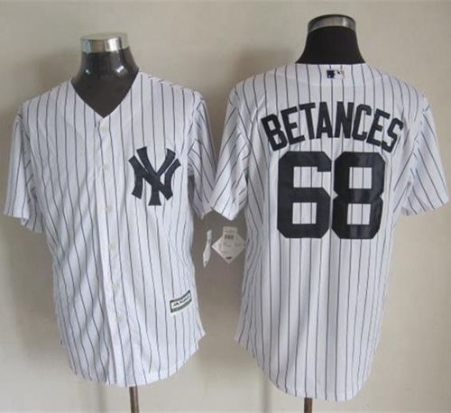 Yankees #68 Dellin Betances White Strip New Cool Base Stitched MLB Jersey