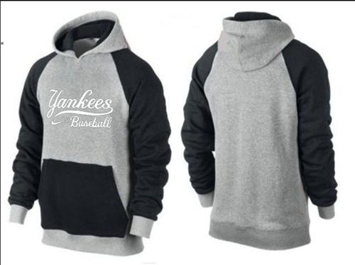 New York Yankees Pullover Hoodie Dark Grey & Black