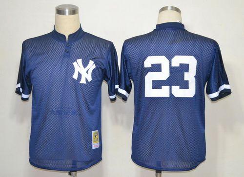 Mitchell And Ness 1995 Yankees #23 Don Mattingly Blue Throwback Stitched MLB Jersey