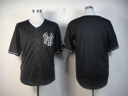 Yankees Blank Black Fashion Stitched MLB Jersey
