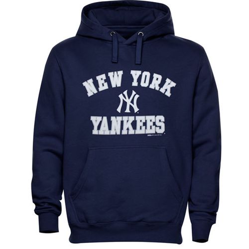 New York Yankees Fastball Fleece Pullover Navy Blue MLB Hoodie