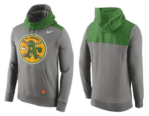Men's Oakland Athletics Nike Gray Cooperstown Collection Hybrid ...