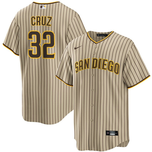 Men's San Diego Padres #32 Nelson Cruz Tan Cool Base Stitched Jersey
