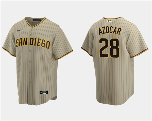 Men's San Diego Padres #28 José Azocar Tan Cool Base Stitched Jersey
