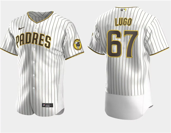 Men's San Diego Padres #67 Seth Lugo White Flex Base Stitched Baseball Jersey